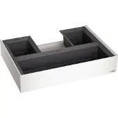 BLANCO Mülltrennsystem "Select II ORGA", schwarz-weiß (schwarz), B:40cm H:11cm T:55cm, Kunststoff, Mülleimer, Mülltrennsystem