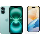 Apple iPhone 16 128GB Grün + BlueBuilt Panzerglas