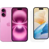 Apple iPhone 16 128GB Rosa + BlueBuilt Panzerglas