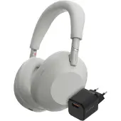 Sony WH-1000XM6 Silber + BlueBuilt Quick-Charge-Ladegerät