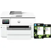 HP OfficeJet Pro 9730 + 2 schwarze Patronen + 2 Farbpatronen