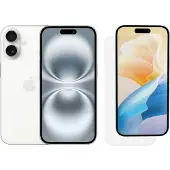 Apple iPhone 16 128GB Weiß + BlueBuilt Panzerglas