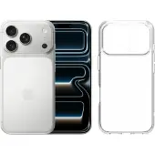 Apple iPhone 17 Pro 512GB Silber + BlueBuilt Protective Backcover Transparent