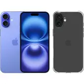 Apple iPhone 16 Plus 128GB Blau + BlueBuilt Protective Backcover Transparent