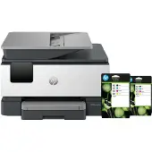 HP OfficeJet Pro 9120e + 2 schwarze Patronen + 2 Farbpatronen