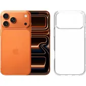 Apple iPhone 17 Pro Max 2TB Orange + BlueBuilt Protective Backcover Transparent