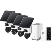 Eufy eufyCam S4 4er-Pack + HomeBase 3 + Video Doorbell E340 + Chime