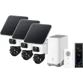 Eufy eufyCam S4 3er-Pack + HomeBase 3 + Video Doorbell E340 + Chime