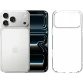 Apple iPhone 17 Pro Max 512GB Silber + BlueBuilt Protective Backcover Transparent