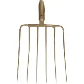 Freund Victoria ERNTEKÖNIG Maisgabel 6 Zinken Federdülle 36x35cm gold-lackiert