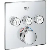 GROHE Grohtherm SmartControl Thermostat mit drei Absperrventilen, 29126000, Farbe: Chrom