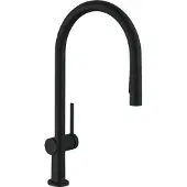Hansgrohe Talis M54 Einhebel-Küchenmischer 210, Ausziehbrause, 2-jet, sBox, 72801670, Farbe: Mattschwarz