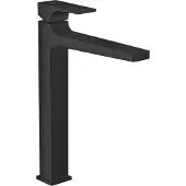 Hansgrohe Metropol Waschtischmischer 260 mit Push-Open Ablaufgarnitur, Mattschwarz, 1 Stk.