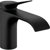 Hansgrohe Vivenis Einhebel-Waschtischmischer 80 mit Zugstangen-Ablaufgarnitur, Mattschwarz