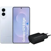 Samsung Galaxy S25 Edge 512GB Blau 5G + Ladegerät 25 Watt Schwarz