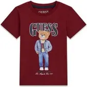 GUESS T-Shirt N6RI05 K8HM4 Dunkelrot Regular Fit