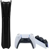 Sony PlayStation 5 Slim Digital Edition + Schwarze Cover + Ladestation