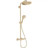 Hansgrohe Croma Select S Showerpipe 280 1-jet mit Thermostat und Handbrause Raindance Select S 120 3-jet, 26890140, Farbe: Bronze gebürstet