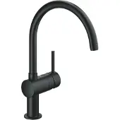 GROHE Minta, Standard, Schwarz, Metall, Hebelgriffe, Einzelbild, 1/2"