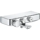 GROHE Thermostat-Wannenbatterie Grohtherm SmartControl 34718, Wandmontage, eigensicher, chrom