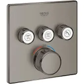 GROHE Grohtherm SmartControl Thermostat Fertigmontageset mit 3 Absperrventilen, eckige Ausführung