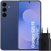 Samsung Galaxy S25 FE 256GB Dunkelblau 5G + Ladegerät 25 Watt Schwarz