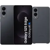Samsung Galaxy S25 Edge 256GB Schwarz 5G + Kindsuit Backcover Schwarz