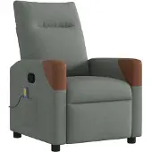 vidaXL Massage Relaxsessel Dunkelgrau 69 x 86 x 100 cm Stoff