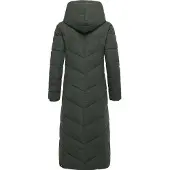 Ragwear Steppmantel "Natalka Extralong" Gesteppter Damen Mantel mit Kapuze