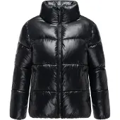 MARIKOO Damen Winterjacke Hazalee im Puffer-Stil mit glänzender Optik
