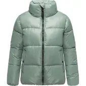 MARIKOO Damen Winterjacke Hazalee im Puffer-Stil mit glänzender Optik