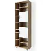 Vicco Badschrank Ilias Weiß/Sonoma 60 x 190 cm, Model 30834