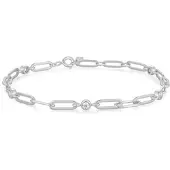 Ania Haie Armband - 925er Sterlingsilber Paper Clip - Gr. ONESIZE - in Silber - für Damen