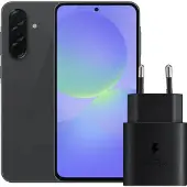 Samsung Galaxy A36 256GB Schwarz 5G + Ladegerät 25 Watt Schwarz