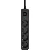 BlueBuilt Steckdosenleiste 4-fach 3 Meter Schwarz