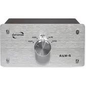Dynavox AUX-S Cinch-audio-omskifter Metalkabinet Sølv