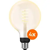 Philips Hue Filamentlampe White Ambiance Globe XL 4er-Pack