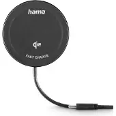 Hama Kabelloses Qi2-Ladegerät, induktives Ladepad, Schnellladen, 15 W, Schwarz (00201750)