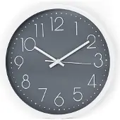 Intirilife Wanduhr in Weiß - Grau mit 30,5 cm Durchmesser - Praktische Zeitanzeige Chronometer stilvoll für jedes Zimmer