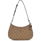 GUESS Schultertasche Latte Logo/Braun