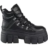 Buffalo Damen Elegante Stiefelette Gospher Hike Mid Pad 1622608 Schwarz