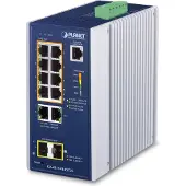 Planet IGS-4215-8UP2T2S, Managed, L2/L4, Gigabit Ethernet (10/100/1000), Vollduplex, Power over Ethernet (PoE), Wandmontage