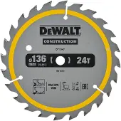 DeWalt Dt1947-qz Kreissägeblatt Für Holz 136x10 Mm