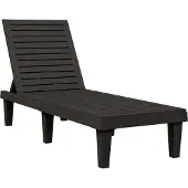 Syfax Sonnenliege Schwarz 155x58x83 cm Polypropylen