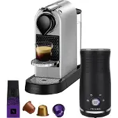 Krups Nespresso Citiz XN741B Silber + Pierre Milchaufschäumer