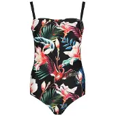 Mila Badeanzüge Flamingo | Grösse: 40 | Farbe: Schwarz/Mehrfarbig