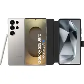Samsung Galaxy S25 Ultra 256GB Grau 5G + BlueBuilt Book Case Schwarz