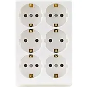REV 0512387555, Drinnen, Weiß, 6 AC-Ausgänge, 230 V, 50 Hz, 3500 W