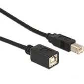DeLOCK 83429, 5 m, USB B, USB B, USB 2.0, Männlich/Weiblich, Schwarz
