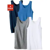 H.I.S. Unterhemd Packung, 4 Stk. schlichtes Basic aus Feinripp